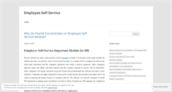 Desktop Screenshot of employeeselfservice.wordpress.com