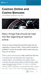 Mobile Screenshot of featuredcasinosonline.wordpress.com