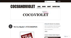 Desktop Screenshot of cocoandviolet.wordpress.com
