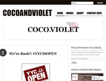 Tablet Screenshot of cocoandviolet.wordpress.com
