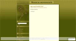 Desktop Screenshot of magicalsentences.wordpress.com