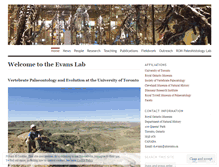 Tablet Screenshot of evanslab.wordpress.com