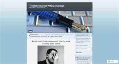 Desktop Screenshot of betterbusinesswritingadvantage.wordpress.com
