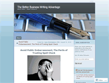 Tablet Screenshot of betterbusinesswritingadvantage.wordpress.com