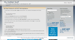 Desktop Screenshot of mydotnetstuff.wordpress.com