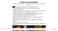 Desktop Screenshot of frentedecomunicadores.wordpress.com