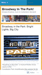 Mobile Screenshot of broadwayinthepark.wordpress.com