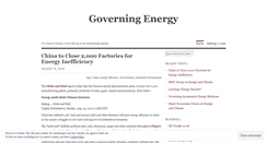 Desktop Screenshot of governingenergy.wordpress.com