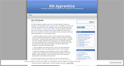 Desktop Screenshot of kmapprentice.wordpress.com