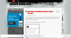 Desktop Screenshot of myrandomposting.wordpress.com