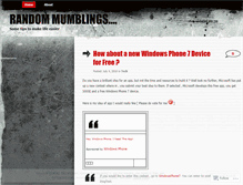 Tablet Screenshot of myrandomposting.wordpress.com