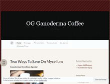 Tablet Screenshot of ogganodermacoffee.wordpress.com