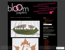 Tablet Screenshot of bloompapers.wordpress.com