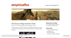 Desktop Screenshot of empiricalfox.wordpress.com