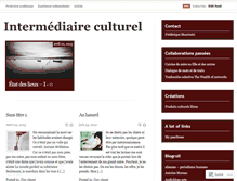 Tablet Screenshot of intermediaireculturel.wordpress.com