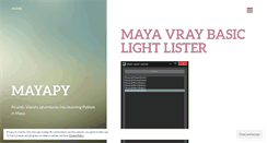 Desktop Screenshot of mayapy.wordpress.com