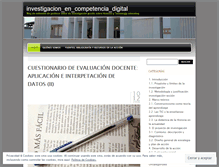 Tablet Screenshot of investigacionencompetenciadigital.wordpress.com