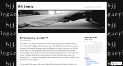 Desktop Screenshot of bjjlegacy.wordpress.com