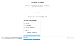 Desktop Screenshot of minimalismstyle.wordpress.com