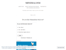 Tablet Screenshot of minimalismstyle.wordpress.com