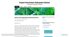 Desktop Screenshot of kopenkesehatan.wordpress.com