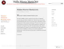 Tablet Screenshot of hiddenwarriormartialarts.wordpress.com