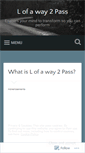 Mobile Screenshot of lofaway2pass.wordpress.com