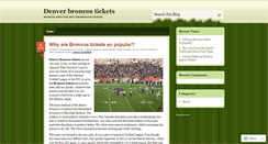 Desktop Screenshot of denverbroncosticket.wordpress.com