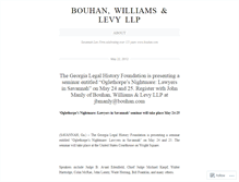 Tablet Screenshot of bouhanwilliamslevy.wordpress.com