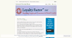 Desktop Screenshot of loyaltyfactor.wordpress.com