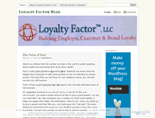 Tablet Screenshot of loyaltyfactor.wordpress.com