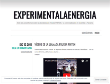 Tablet Screenshot of experimentalaenergia.wordpress.com