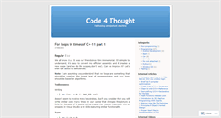 Desktop Screenshot of code4thought.wordpress.com