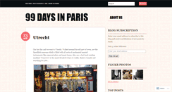 Desktop Screenshot of 99daysinparis.wordpress.com