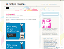 Tablet Screenshot of cathyscoupons.wordpress.com