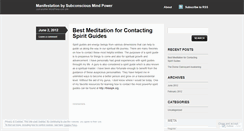 Desktop Screenshot of manifestationmasters.wordpress.com