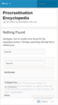 Mobile Screenshot of procrastinationencyclopedia.wordpress.com