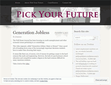 Tablet Screenshot of pickyourfuture.wordpress.com