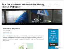 Tablet Screenshot of bikelove.wordpress.com