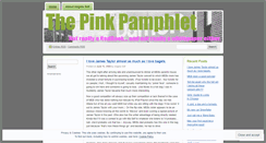 Desktop Screenshot of pinkpamphlet.wordpress.com