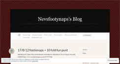 Desktop Screenshot of nevsfootynaps.wordpress.com