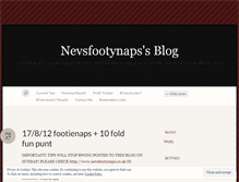 Tablet Screenshot of nevsfootynaps.wordpress.com