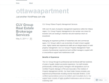 Tablet Screenshot of ottawaapartment.wordpress.com