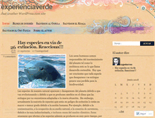 Tablet Screenshot of experienciaverde.wordpress.com