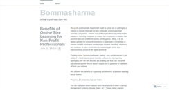 Desktop Screenshot of bommasharma.wordpress.com