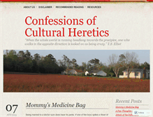 Tablet Screenshot of confessionsofculturalheretics.wordpress.com