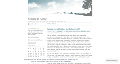 Desktop Screenshot of nothingisalone.wordpress.com