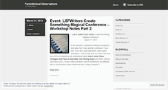 Desktop Screenshot of parentheticalobservations.wordpress.com