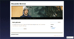 Desktop Screenshot of alexanderbrenner.wordpress.com
