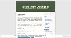 Desktop Screenshot of kaliope.wordpress.com